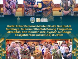 Gubernur Khofifah Bersama Mensos RI Gelar Rakor Akreditasi Lembaga Kesejahteraan Sosial di Jatim