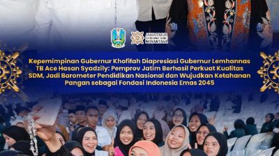 Gubernur Lembaga Ketahanan Nasional Republik Indonesia TB Ace Hasan Syadzily Apresiasi Jatim sebagai Role Model SDM dan Ketahanan Pangan