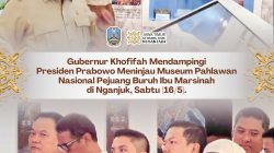 Gubernur Khofifah Dampingi Prabowo Subianto Resmikan Museum Pahlawan Nasional Marsinah dan Rumah Singgah