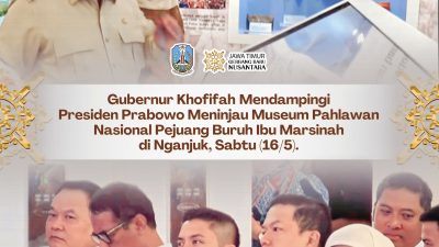 Gubernur Khofifah Dampingi Prabowo Subianto Resmikan Museum Pahlawan Nasional Marsinah dan Rumah Singgah