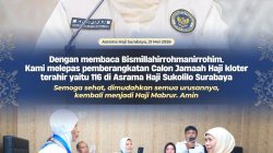 Gubernur Khofifah Lepas Kloter 116 sebagai Kloter Terakhir Embarkasi Surabaya