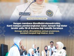 Gubernur Khofifah Lepas Kloter 116 sebagai Kloter Terakhir Embarkasi Surabaya