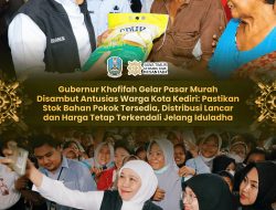 Gubernur Khofifah Gelar Pasar Murah di Kelurahan Semampir Kota Kediri, Upaya Kendalikan Inflasi dan Sediakan Sembako Murah Jelang Idul Adha