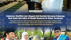Idul Adha di Surabaya, Gubernur Khofifah dan Wagub Emil Dardak Salat Bersama Ribuan Jamaah