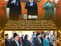 Gubernur Khofifah Kukuhkan Kepala BKKBN Jatim, Tegaskan Pembangunan Keluarga Berkualitas dan Penurunan Stunting Jadi Fondasi Siapkan SDM Unggul Menuju Indonesia Emas 2045