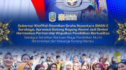 Graha Nusantara SMAN 2 Surabaya Diresmikan, Gubernur Khofifah Soroti Kemitraan Harmonis Dunia Pendidikan