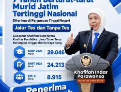 Tujuh Tahun Berturut-turut Murid Jatim Tertinggi Diterima di PTN, Gubernur Khofifah Apresiasi Kualitas Pendidikan Daerah
