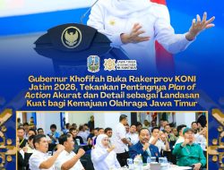Gubernur Khofifah Buka Rakerprov KONI Jatim 2026, Tekankan Pembinaan Atlet Sejak Dini untuk Kemajuan Olahraga Jawa Timur