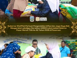 Gubernur Khofifah Perkuat Pengendalian Inflasi dan Dorong UMKM melalui Pasar Murah di Desa Bulukandang, Pasuruan