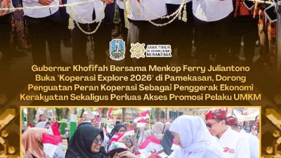 Gubernur Khofifah Buka “Koperasi Explore 2026” di Pamekasan, Dorong Penguatan Peran Koperasi Sebagai Penggerak Ekonomi Kerakyatan Sekaligus Perluas Akses Promosi Pelaku UMKM