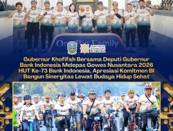Gubernur Khofifah Dan Deputi Bank Indonesia Lepas Gowes Nusantara 2026 HUT ke-73 BI, Apresiasi Komitmen BI Bangun Sinergitas Lewat Budaya Hidup Sehat