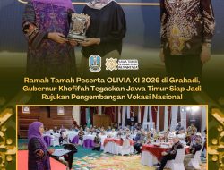 Ramah Tamah Dengan Rektor dan Dekan Vokasi Pada Olimpiade Vokasi Indonesia (OLIVIA ) XI 2026 di Grahadi, Gubernur Khofifah Tegaskan Jawa Timur Siap Jadi Pusat Pengembangan Vokasi Nasional