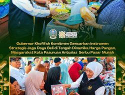 Pasar Murah Diserbu Warga Pasuruan, Gubernur Khofifah Perkuat Instrumen Pengendalian Harga dan Jaga Daya Beli