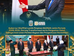 Gubernur Khofifah Lantik Pimpinan BAZNAS Jatim 2026–2031, Dorong Zakat Jadi Instrumen Pemberdayaan dan Kemandirian