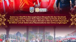 Gubernur Khofifah Berangkatkan Ekspedisi 81 dari Grahadi, Sebanyak 500 Pendaki Akan Kibarkan Merah Putih di Puncak Gunung Arjuno