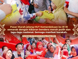 Gubernur Khofifah Gelar Pasar Murah di Dua Kampung Surabaya, Hadirkan Sembako Terjangkau dan Bagikan Bendera Merah Putih
