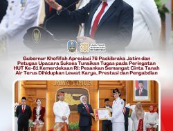 Gubernur Khofifah Apresiasi Paskibraka Jatim, Pesankan Semangat Cinta Tanah Air Dihidupkan Lewat Karya dan Pengabdian
