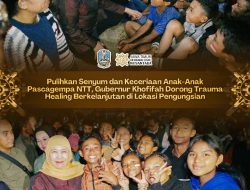 Pulihkan Keceriaan Anak Korban Gempa NTT, Khofifah Perkuat Trauma Healing di Lokasi Pengungsian