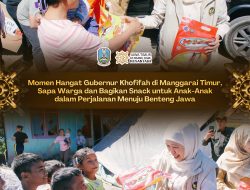 Momen Hangat Gubernur Khofifah di Manggarai Timur, Anak-Anak Antusias Sambut dan Dapat Snack