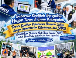 Pemprov Jatim, Kemenhut dan BMKG Lakukan Modifikasi Cuaca, Hujan Mulai Turun di Enam Kabupaten