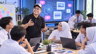 SMK Labschool UNESA 1 Surabaya Gelar Workshop Copywriting dan AI