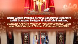 Gubernur Khofifah Kukuhkan Mahasiswa Baru dan Wisuda Angkatan Pertama Penerima Beasiswa Asrama Mahasiswa Nusantara Surabaya , Pesankan Pentingnya Kuatkan Persatuan Intelektual Muda Menuju Indonesia Emas 2045