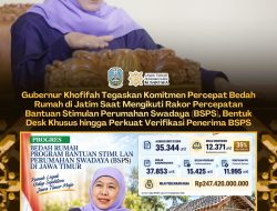 Gubernur Khofifah Tegaskan Komitmen Percepat Bantuan Stimulan Perumahan Swadaya di Jatim saat Rakor Percepatan BSPS, Melalui Desk Khusus hingga Perkuat Verifikasi Penerima Bantuan