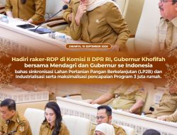 Hadiri Raker-RDP Komisi II DPR RI, Khofifah Dorong Sinkronisasi LP2B dan Industrialisasi Jatim