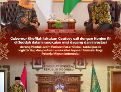 Khofifah Temui Konjen RI di Jeddah, Dorong Produk Jatim Masuk Rantai Pasok Haji