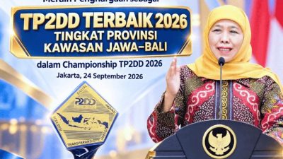 TP2DD Jatim Jadi Provinsi Terbaik Se-Jawa Bali 2026, Khofifah Pastikan Digitalisasi Beri Manfaat