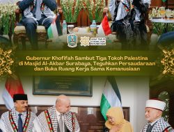 Di Masjid Al-Akbar Surabaya, Khofifah Sambut Tiga Tokoh Palestina dan Perkuat Persaudaraan