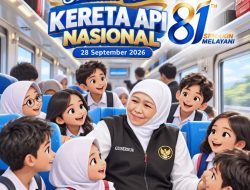 Hari Kereta Api Nasional ke-81, Khofifah Dorong Peningkatan Layanan dan Keselamatan Perlintasan