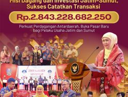 Gubernur Khofifah Pimpin Misi Dagang dan Investasi Jatim – Sumut, Sukses Catatkan Transaksi Rp2,843 Triliun