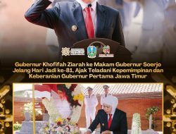 Gubernur Khofifah Pimpin Ziarah ke Makam Gubernur Soerjo Jelang Hari Jadi ke-81, Ajak Teladani Kepemimpinan dan Keberanian Gubernur Pertama Jawa Timur
