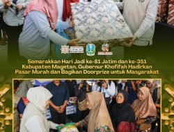HUT ke-81 Jatim dan ke-351 Magetan, Khofifah Gelar Pasar Murah untuk Masyarakat