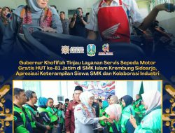 Khofifah Tinjau Servis Motor Gratis di SMK Islam Krembung, Apresiasi Keterampilan Siswa dan Kolaborasi Industri