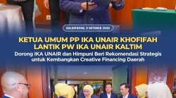 Lantik IKA UNAIR Kaltim, Khofifah Tekankan Pentingnya Rekomendasi Strategis Pembiayaan Daerah