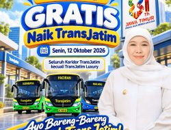 Khofifah Gratiskan Trans Jatim Sehari Penuh pada Hari Jadi ke-81 Jatim