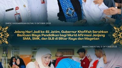 Khofifah Perkuat Akses Pendidikan, Murid Afirmasi SMA, SMK, dan SLB di Blitar Raya serta Magetan Terima Bantuan