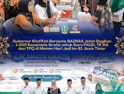 Sambut HUT ke-81 Jatim, Khofifah dan BAZNAS Bagikan 1.000 Kacamata Gratis bagi Guru PAUD hingga TPQ