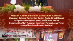Mentan Amran Apresiasi Capaian Pertanian Jatim, Khofifah Tegaskan Komitmen Perkuat Lumbung Pangan Nasional