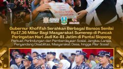 Khofifah Salurkan Bansos Rp17,36 Miliar bagi Warga Sumenep di Puncak HUT ke-81 Jatim