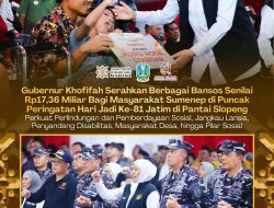 Khofifah Salurkan Bansos Rp17,36 Miliar bagi Warga Sumenep di Puncak HUT ke-81 Jatim