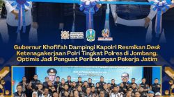 Gubernur Khofifah Dampingi Kapolri Resmikan Desk Ketenagakerjaan Polri Tingkat Polres, Optimis Jadi Penguat Perlindungan Pekerja Jatim