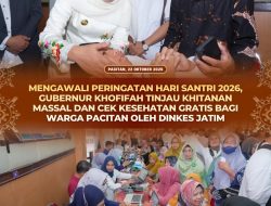 Awali Peringatan Hari Santri 2026, Khofifah Tinjau Khitanan Massal dan Cek Kesehatan Gratis di Pacitan