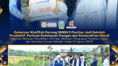 Khofifah Salurkan Bantuan Pendidikan dan Fasilitas Vokasi, Apresiasi Inovasi SMKN 2 Pacitan