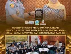 Gubernur Khofifah Terima Kunjungan Kapolda Jatim di Grahadi, Perkuat Sinergi, Jaga Omah Jatim, Investasi dan Kondusivitas Daerah