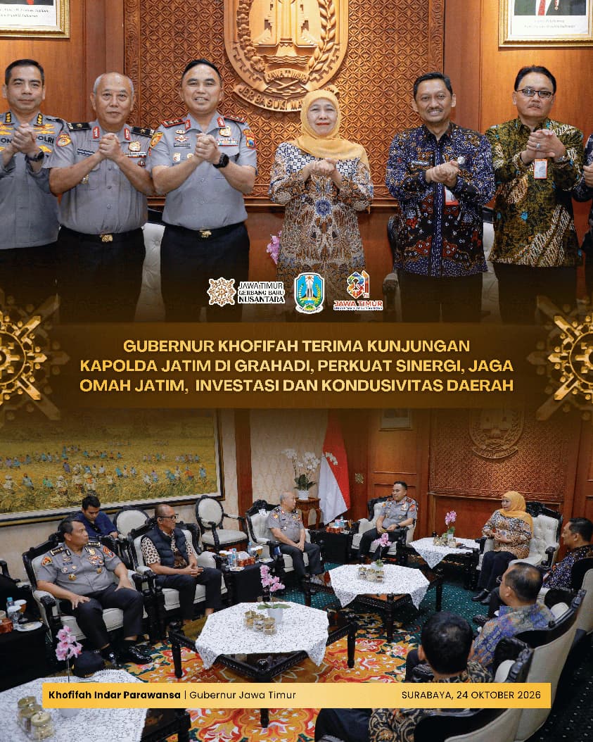 Khofifah dan Kapolda Jatim Perkuat Sinergi Jaga Omah Jatim, Investasi dan Kondusivitas Daerah