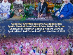 Syukuri Hari Jadi ke-81 Jatim dan Hari Santri 2026, Khofifah Gelar Dzikir, Doa dan Sholawat