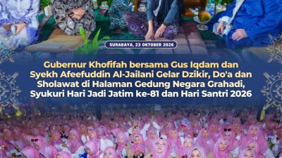 Syukuri Hari Jadi ke-81 Jatim dan Hari Santri 2026, Khofifah Gelar Dzikir, Doa dan Sholawat